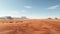 Stunning Desert Landscape With Mountains - Uhd Image