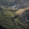 Stunning detail landscape image of mountain of Tryfan near Llyn