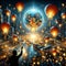 A stunning digital artwork showcasing the famous lantern festival, during chinese new year celebration