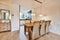 A stunning dining room in beige tones