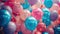 A stunning display of balloons in various hues against a backdrop of birthday excitement