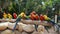 A stunning display of parrots in their natural habitat created with Generative AI