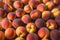 A stunning display of ripe peach fruit in foodgraphy