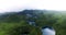Stunning drone view of cinco lagos lagoons