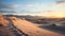 Stunning Dune Hiking Trail: Yellow, Blue, Pink, Black, Strong Shadows