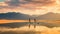 Stunning Dune Image: Couple Paddle-boarding In Cinematic Wide Shot