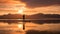 Stunning Dune Image With Paddle-boarding Couple In Cinematic Wide Shot