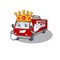 A stunning of fire truck stylized of King on cartoon mascot style