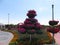 Stunning flower decoration on promenade