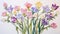 Stunning Freesia Art: Colorful Paper Art With Impasto Technique