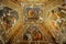 Stunning frescoes and ceiling detail in Este Castle, Ferrara Italy