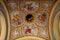 Stunning frescoes and ceiling detail in Este Castle, Ferrara Italy