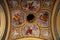 Stunning frescoes and ceiling detail in Este Castle, Ferrara Italy