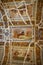 Stunning frescoes and ceiling detail in Este Castle, Ferrara Italy