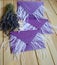 Stunning gift certificates decorated with bright lilac feathers. The best present. Gifts