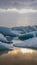 Stunning glacier lagoon of Iceland. Majestic nature beauty