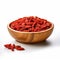 Stunning Goji Berry Product Photography On White Background