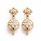 Stunning Gold Plated Diamond Earrings With Exquisite Stone Details