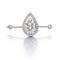 Stunning Hairpin With Hollow Halo Design And Drop-shaped Diamonds