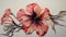 Stunning Hibiscus Art: Charles Rennie Mackintosh Impasto Painting Masterpiece