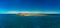 Stunning high aspect aerial panoramic image of Lobos Island Corralejo, Fuerteventura