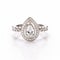 Stunning Hollow Halo Diamond Ring In 18k White Gold