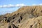 Stunning horizontal mountain landscape with a picturesque coal canyon. Incredible mountain view on a sunny day