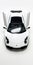 Stunning Hypnotic Symmetry: White Sports Car On White Background