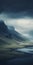 Stunning Iceland Landscape With Storm Clouds: A Matte Painting Of Adventure-themed Mountainous Vistas