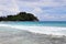 Stunning indian ocean waves at the beaches on the paradise island seychelles