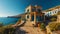 Stunning island of Crete Greece aegean summer background aegean tourism