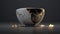 Stunning Kintsugi Porcelain Bowl - A Fusion of Art & Functionality. Generative ai illustration
