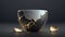 Stunning Kintsugi Porcelain Bowl - A Fusion of Art & Functionality. Generative ai illustration