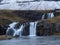 Stunning Kirkjufellsfoss Waterfall in the late autumn, Iceland