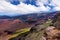 Stunning landscape of Haleakala volcano crater taken at Kalahaku overlook at Haleakala summit. Maui, Hawaii