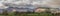 Stunning landscape image across Bassenthwaite Lake in Lake District suring moody stormy Autumn evening