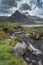 Stunning landscape image of countryside around Llyn Ogwen in Snowdonia during early Autumn