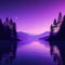 stunning landscape minimalism Purple View of the lake and