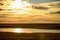 Stunning landscape of a sunset sky over the tundra in Alaska