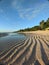 Stunning landscape of  a tranquil beachscape on a sunny day