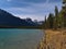 Stunning landscape with Waterfowl Lake in Banff National Park, Alberta, Canada in the Rocky Mountains in autumn.