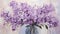 Stunning Lilac Art: Contemporary Impasto Flower Painting