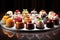stunning line up of desserts