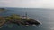 Stunning long distance aerial shot part 03 of Ardnamurchan Point, Great Britains most westerly point, with lighthouse