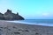 Stunning long exposure low ground view of seascape and Black Castle ruins  South Quay  Corporation Lands  Co. Wicklow  Ireland