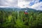 Stunning Luzern rural scenery, bird eye view from cable car from Pilatus mountain, Lucerne, Switzerland, Europe