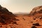 A stunning mars landscape during daytime created with generative AI technology