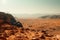 A stunning mars landscape during daytime created with generative AI technology