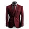 Stunning Mens Maroon Suit: Realistic, Detailed Rendering For A Polished Look