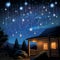 Stunning Meteor Shower with Whimsical Characters in Night Sky